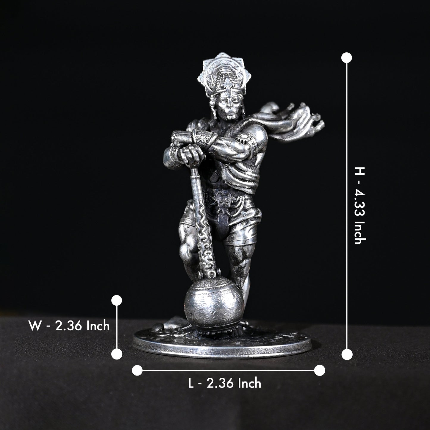 25gms Pure Silver Bahubali Hanuman Car Dashboard