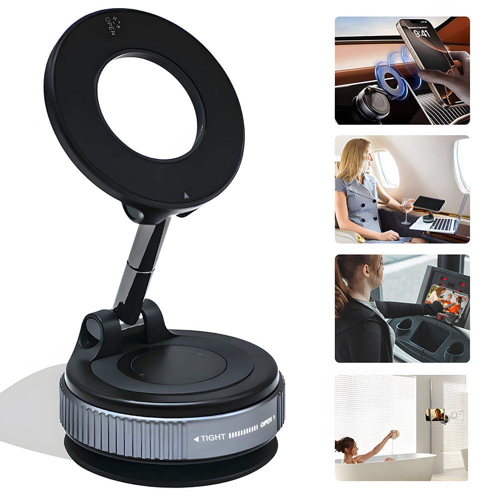 360-Degree Rotating Magnetic Adjustable Height Phone Holder