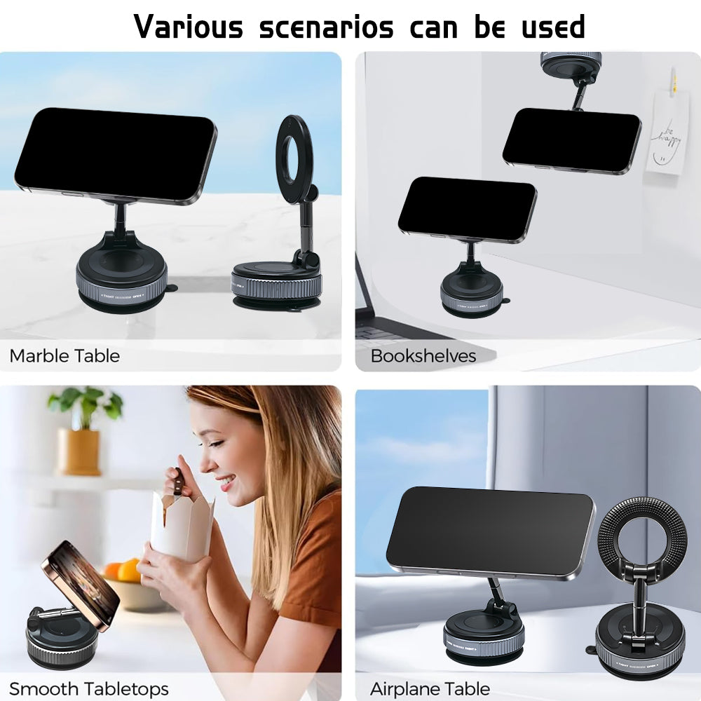 360-Degree Rotating Magnetic Adjustable Height Phone Holder