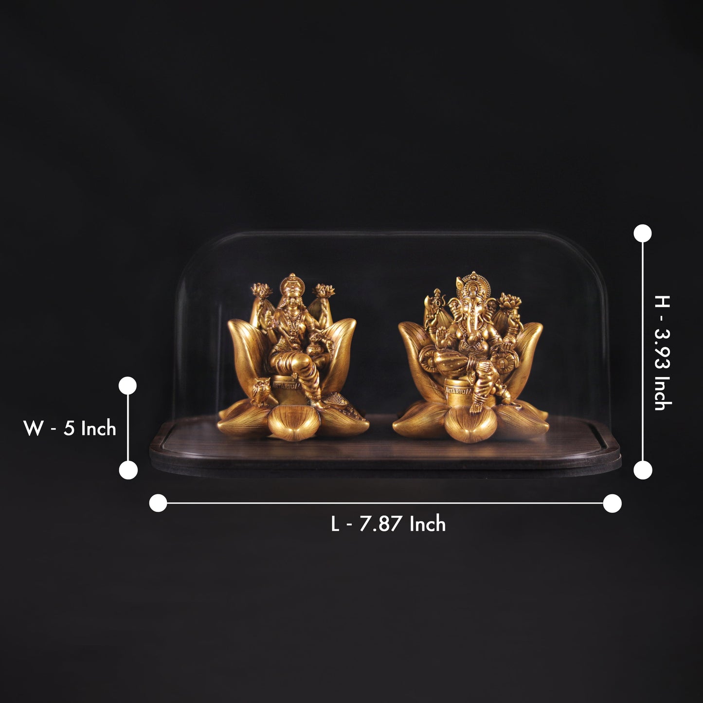 Padma Laxmi Ganesha Idol 4 inch - Lakshmi Ganesh Murti