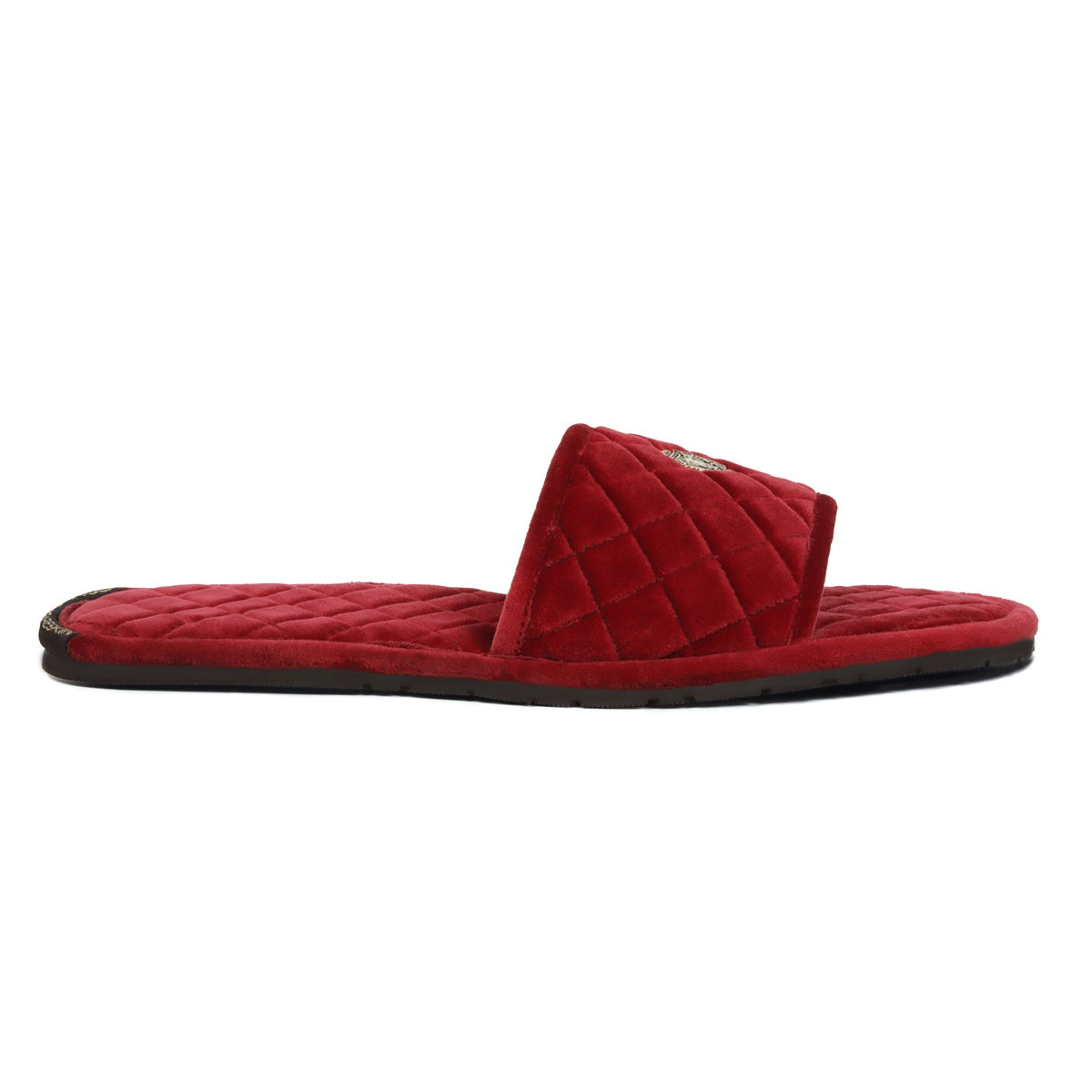 Super Soft Slide-in Slippers in Red Italian Velvet