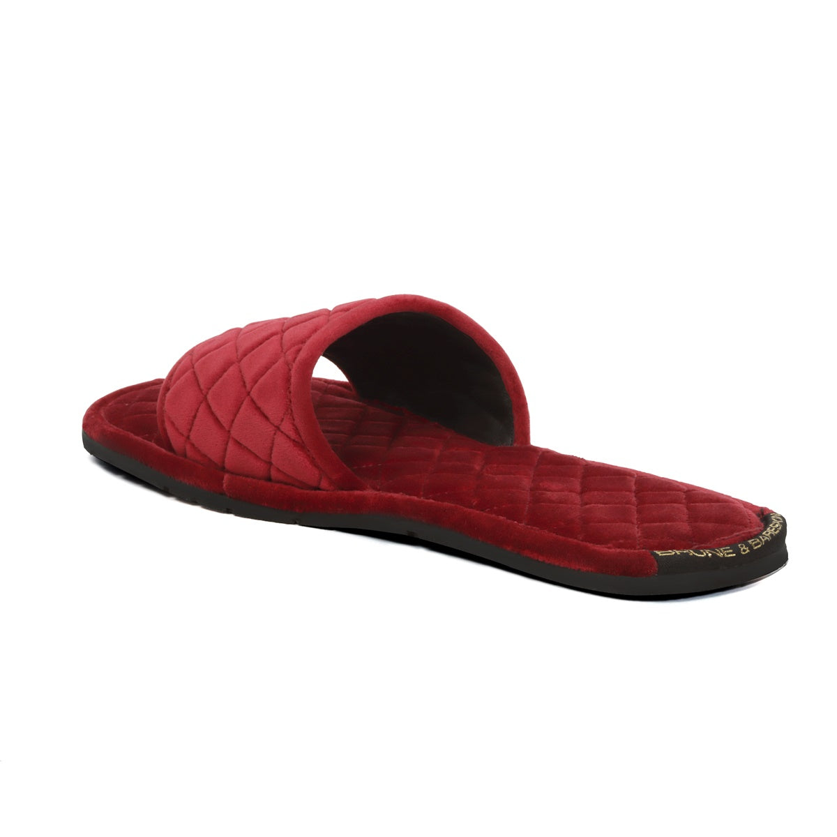 Super Soft Slide-in Slippers in Red Italian Velvet
