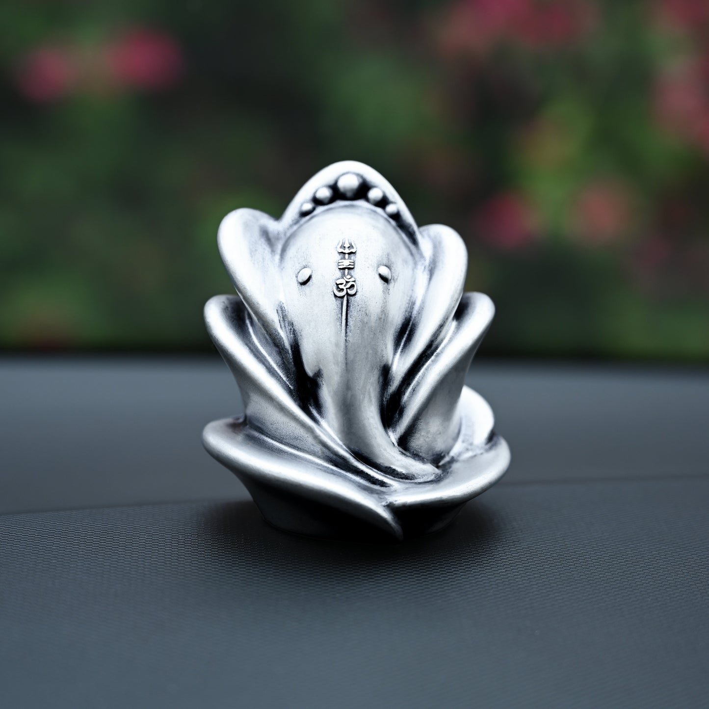 Rose Ganesha Dashboard Idol | Ganesha Car Idol