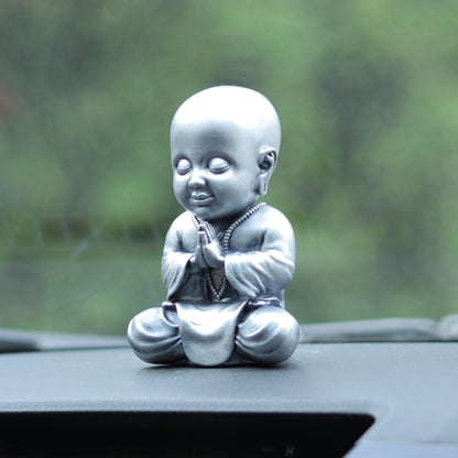 Meditating Baby Monk Car Dashboard