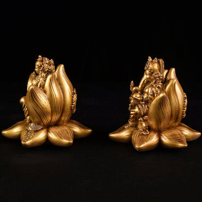 Padma Laxmi Ganesha Idol 4 inch - Lakshmi Ganesh Murti