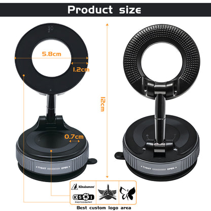 360-Degree Rotating Magnetic Adjustable Height Phone Holder