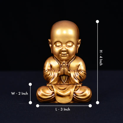 Meditating Baby Monk Car Dashboard