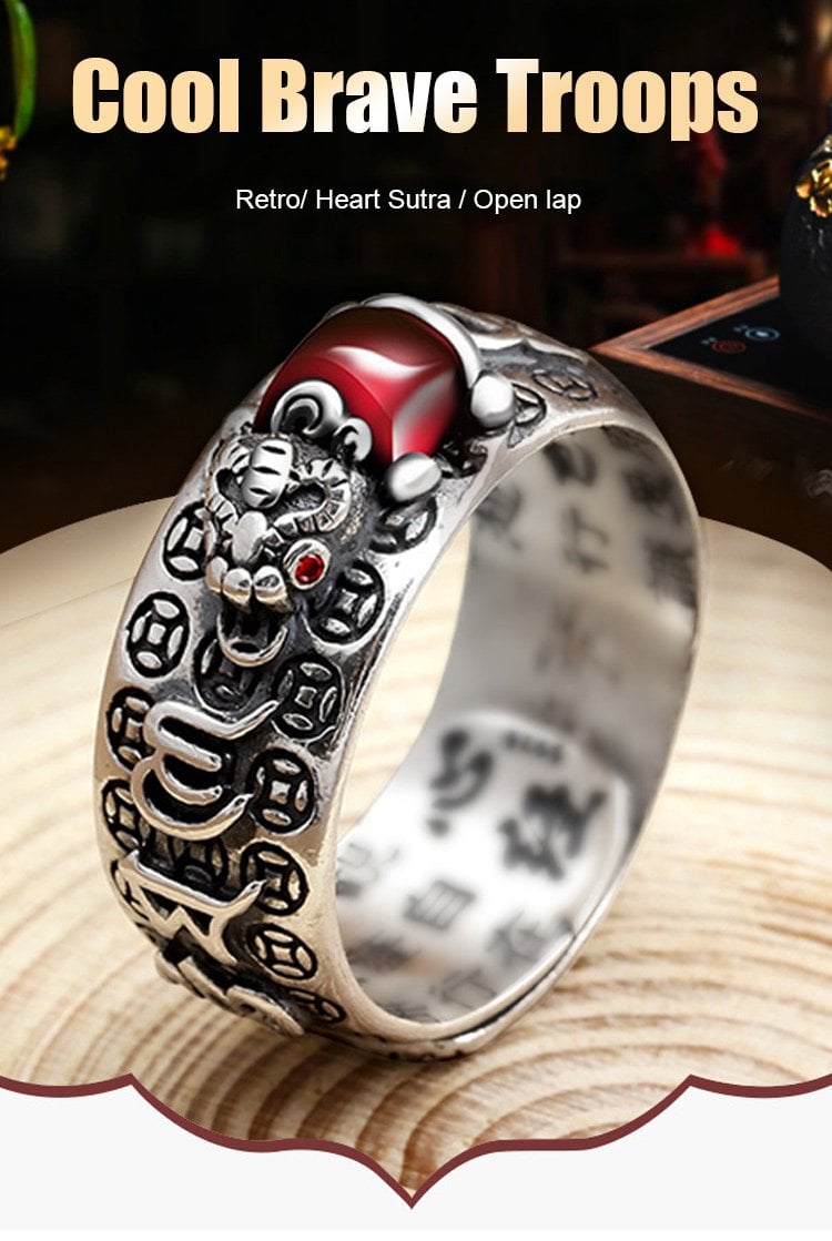 Authentic Fengshui Pixiu God Wealth Mantra Ring