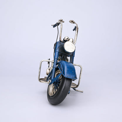 Blue Lightening Vintage Motorcycle