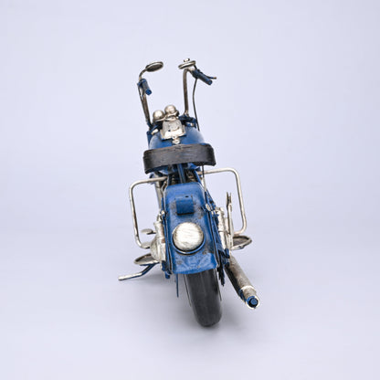 Blue Lightening Vintage Motorcycle