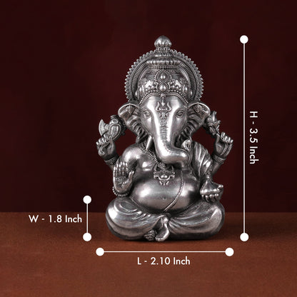 Ganesh ji 30 - 35 Gm Pure Silver