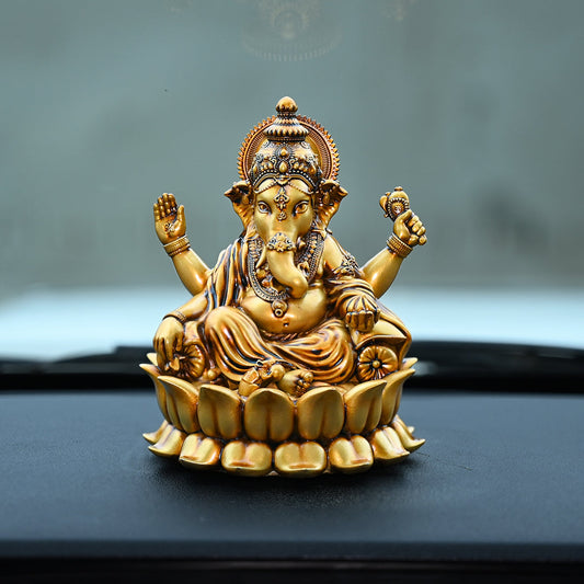 Ganpati Bappa (Lotus) Car Dashboard