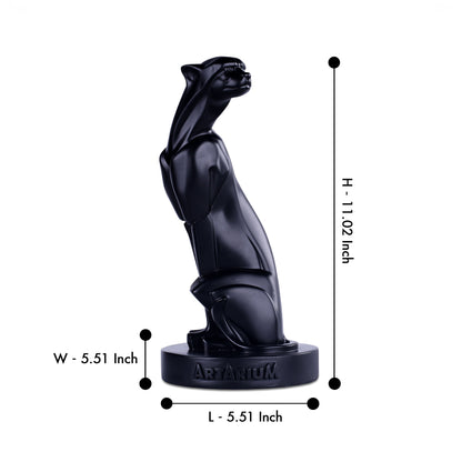 Abstract Art Sitting Panther Figurine