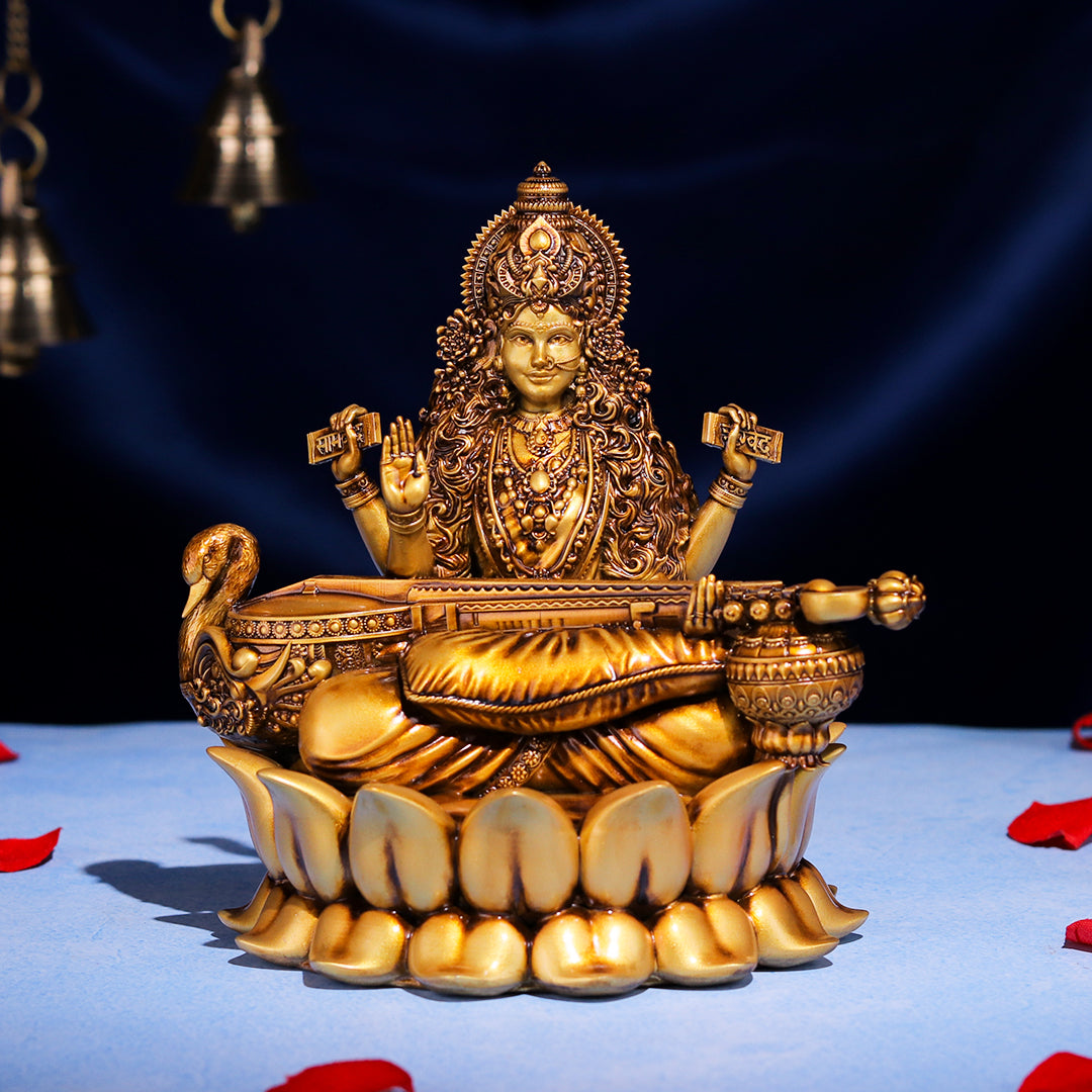 Veena Vadini Saraswati (Lotus) Car dashboard