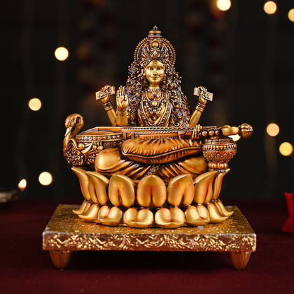 Veena Vadini Saraswati (Lotus) Car dashboard