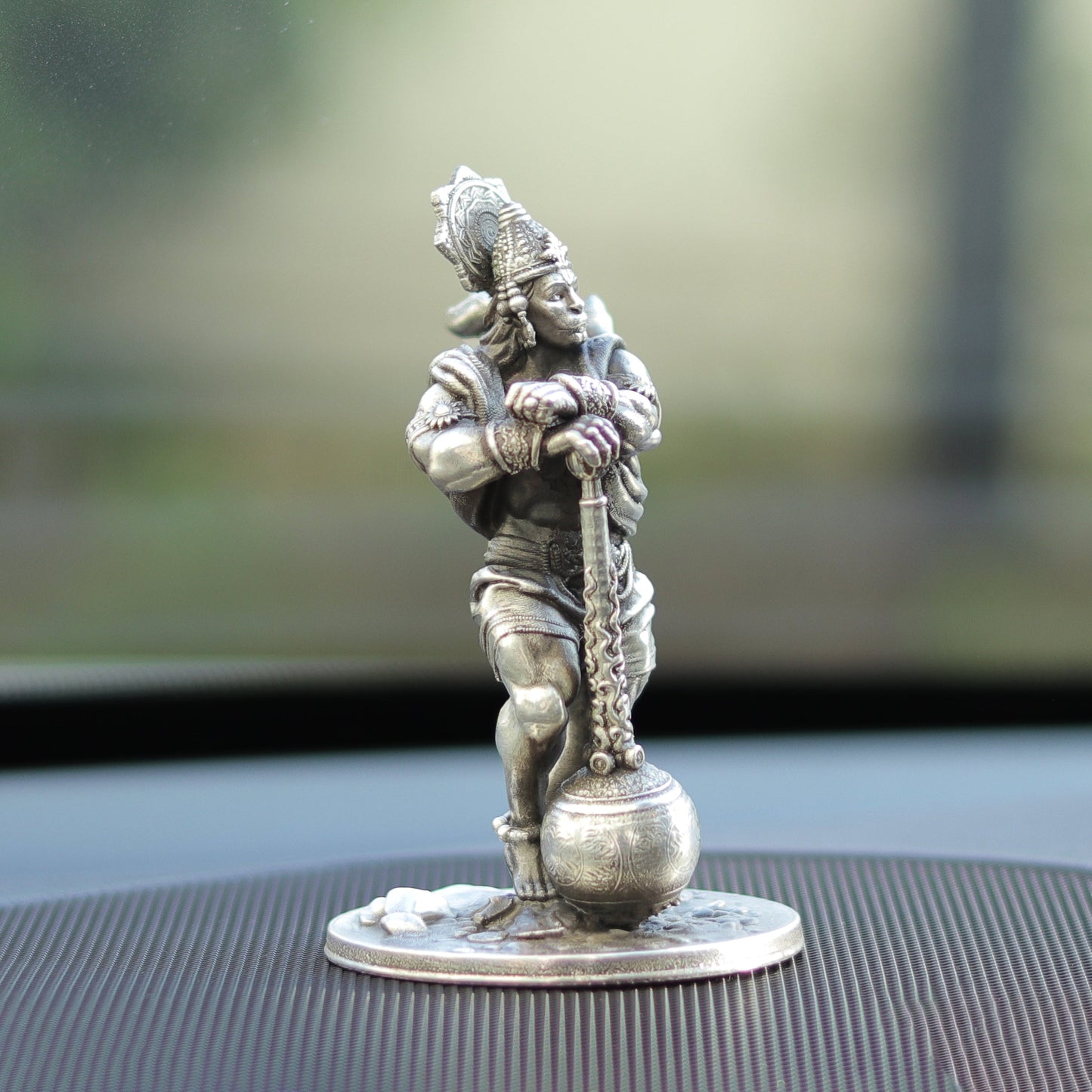 25gms  Pure Silver Bahubali Hanuman Car Dashboard