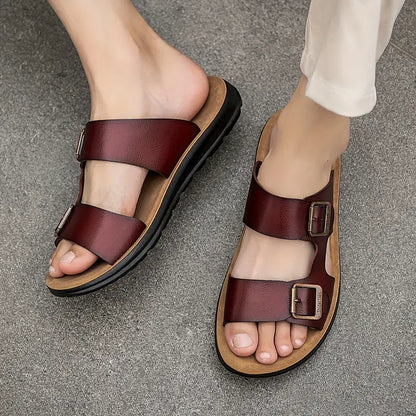 New Adjustable Buckle Slip-On Sandals