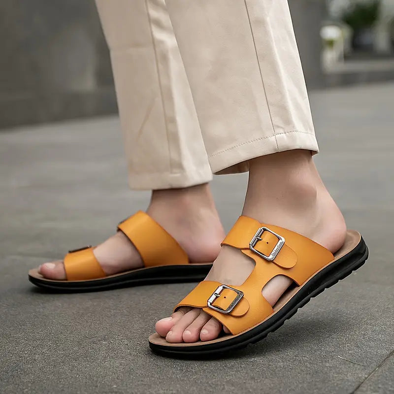 New Adjustable Buckle Slip-On Sandals