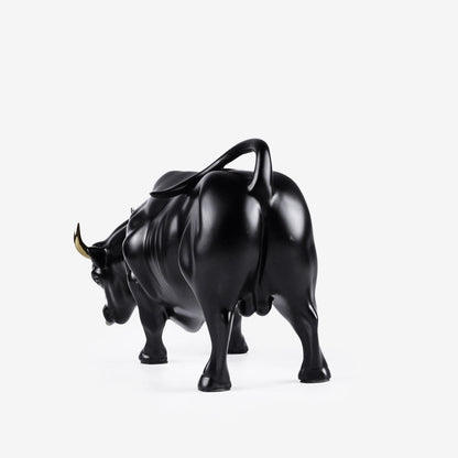 Abstract Art Charging Bull Figurine