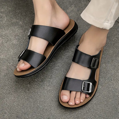 New Adjustable Buckle Slip-On Sandals