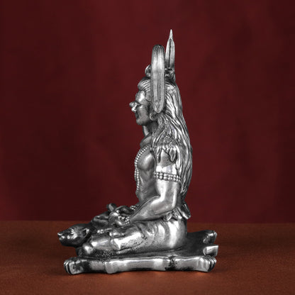 Meditating Lord Shiva 40 - 45 Gm Pure Silver