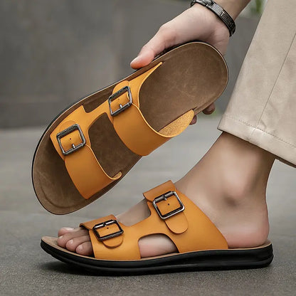 New Adjustable Buckle Slip-On Sandals