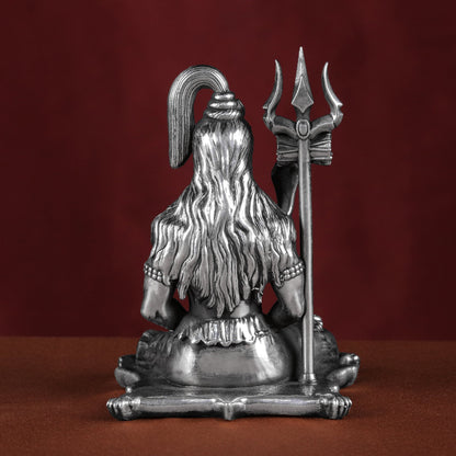 Meditating Lord Shiva 40 - 45 Gm Pure Silver