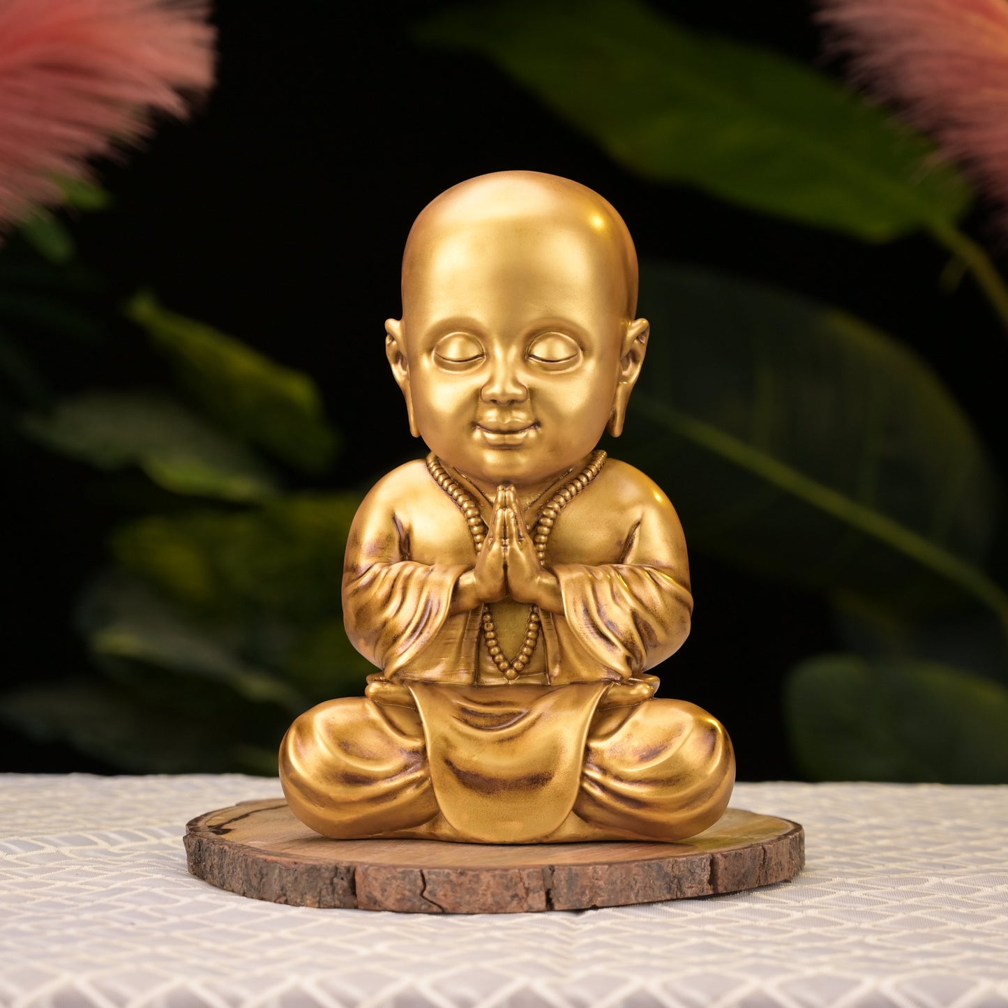 Meditating Baby Monk Car Dashboard