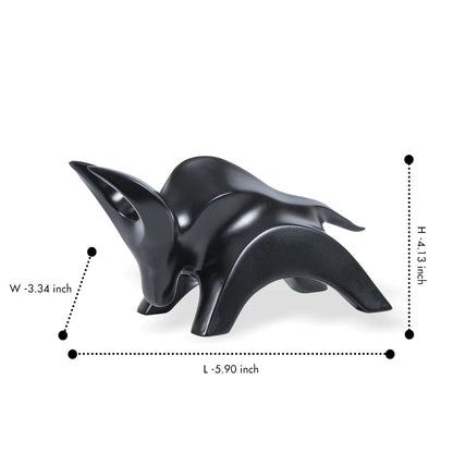 Stylized Charging Bull Figurine