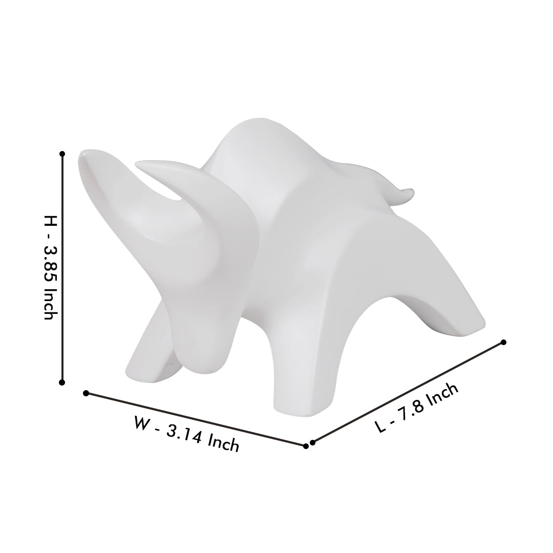 Stylized Charging Bull Figurine