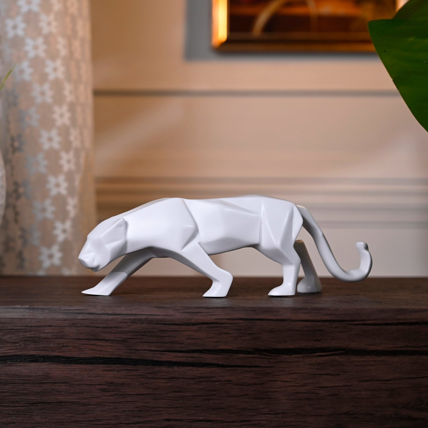 Modern Art Geometric Jaguar Figurine