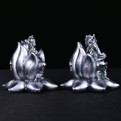 Padma Laxmi Ganesha Idol 4 inch - Lakshmi Ganesh Murti