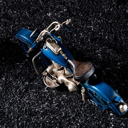 Blue Lightening Vintage Motorcycle