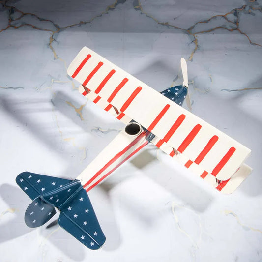 Large Vintage Airplane Metal Model