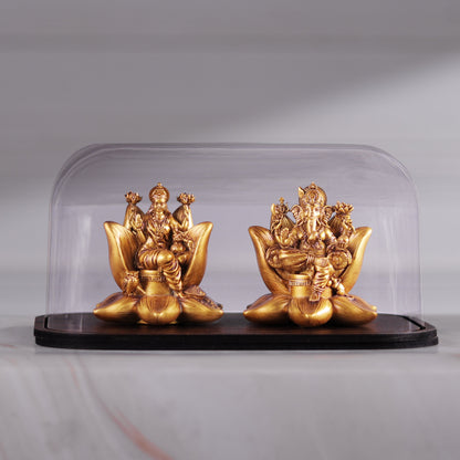 Padma Laxmi Ganesha Idol 4 inch - Lakshmi Ganesh Murti