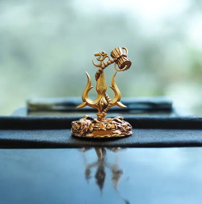 Lord Shiva Trishul With Damru Car Dashboard