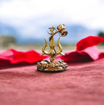 Lord Shiva Trishul With Damru Car Dashboard