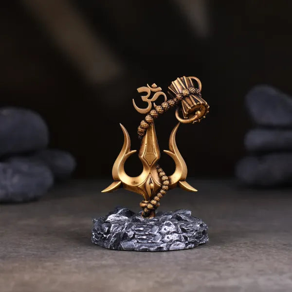 Lord Shiva Trishul With Damru Car Dashboard