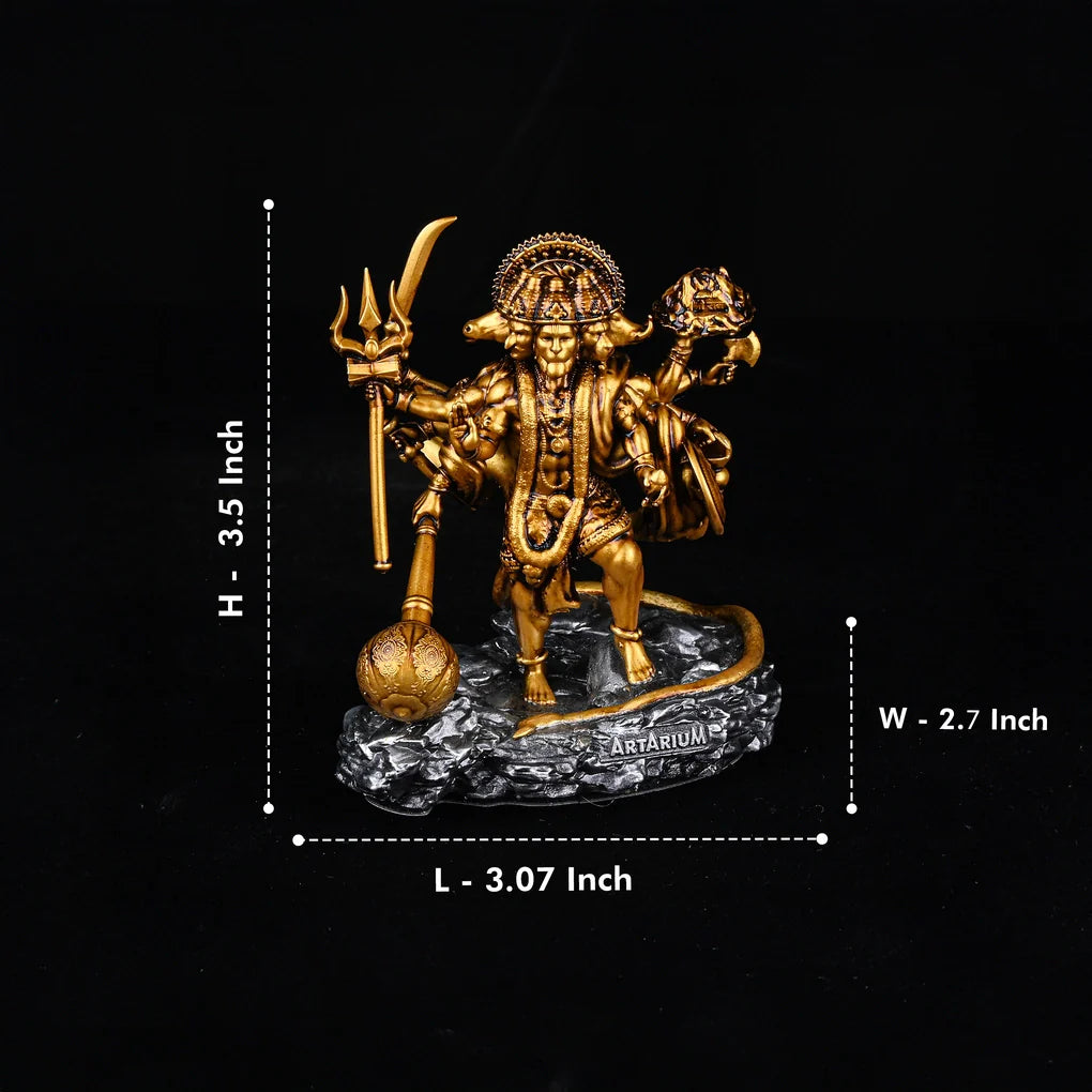 Standing Panchmukhi Hanuman Car Dashboard Idol