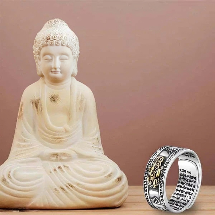 Authentic Fengshui Pixiu God Wealth Mantra Ring