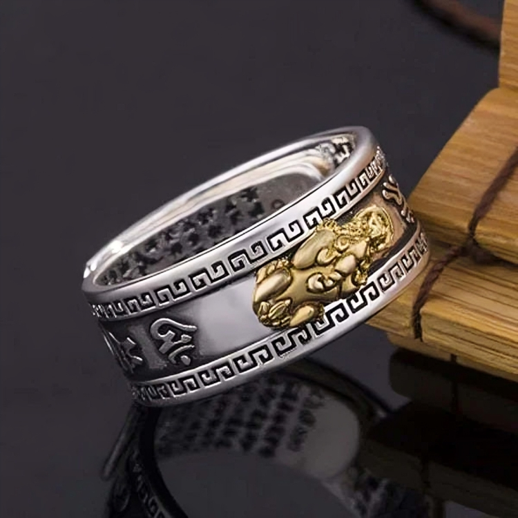 Authentic Fengshui Pixiu God Wealth Mantra Ring