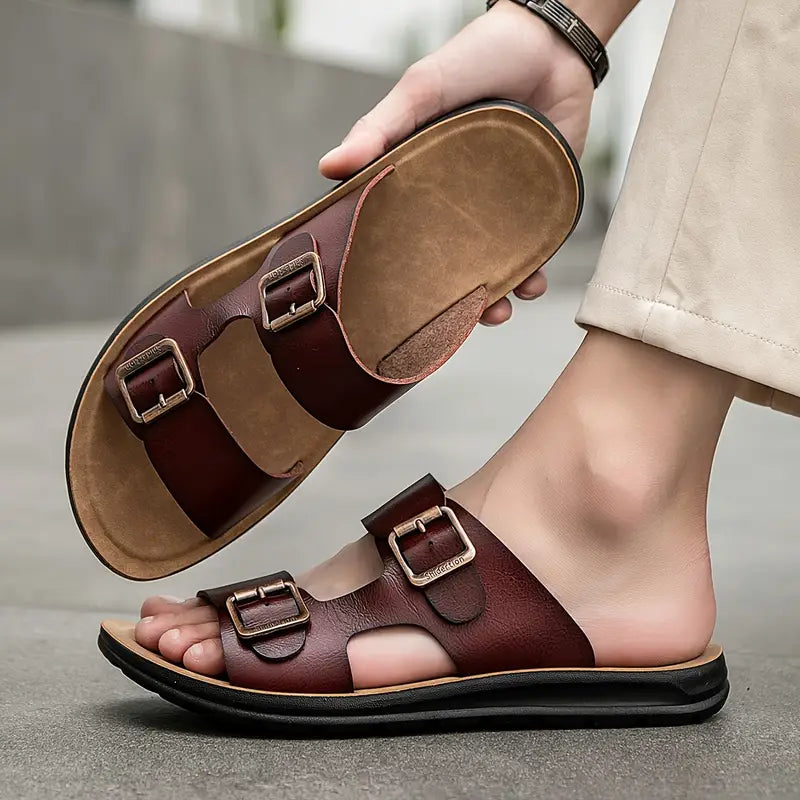 New Adjustable Buckle Slip-On Sandals