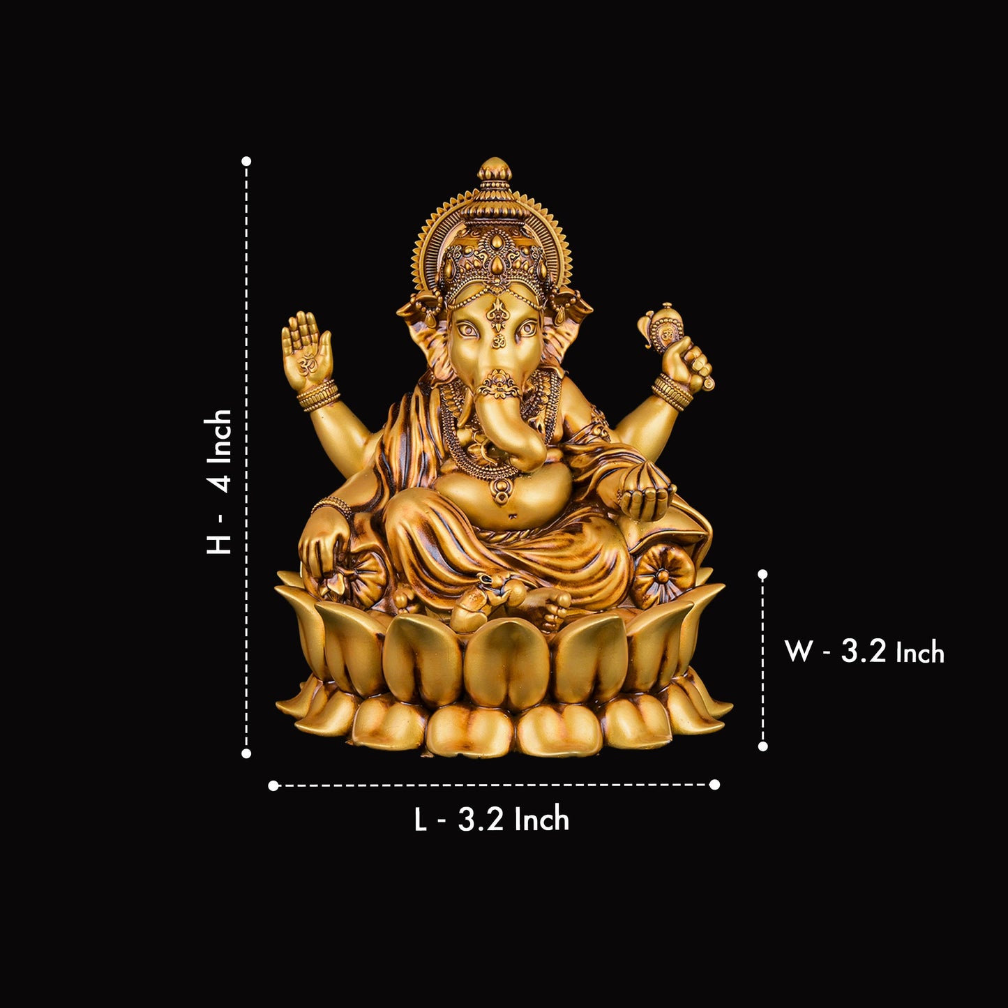 Ganpati Bappa (Lotus) Car Dashboard