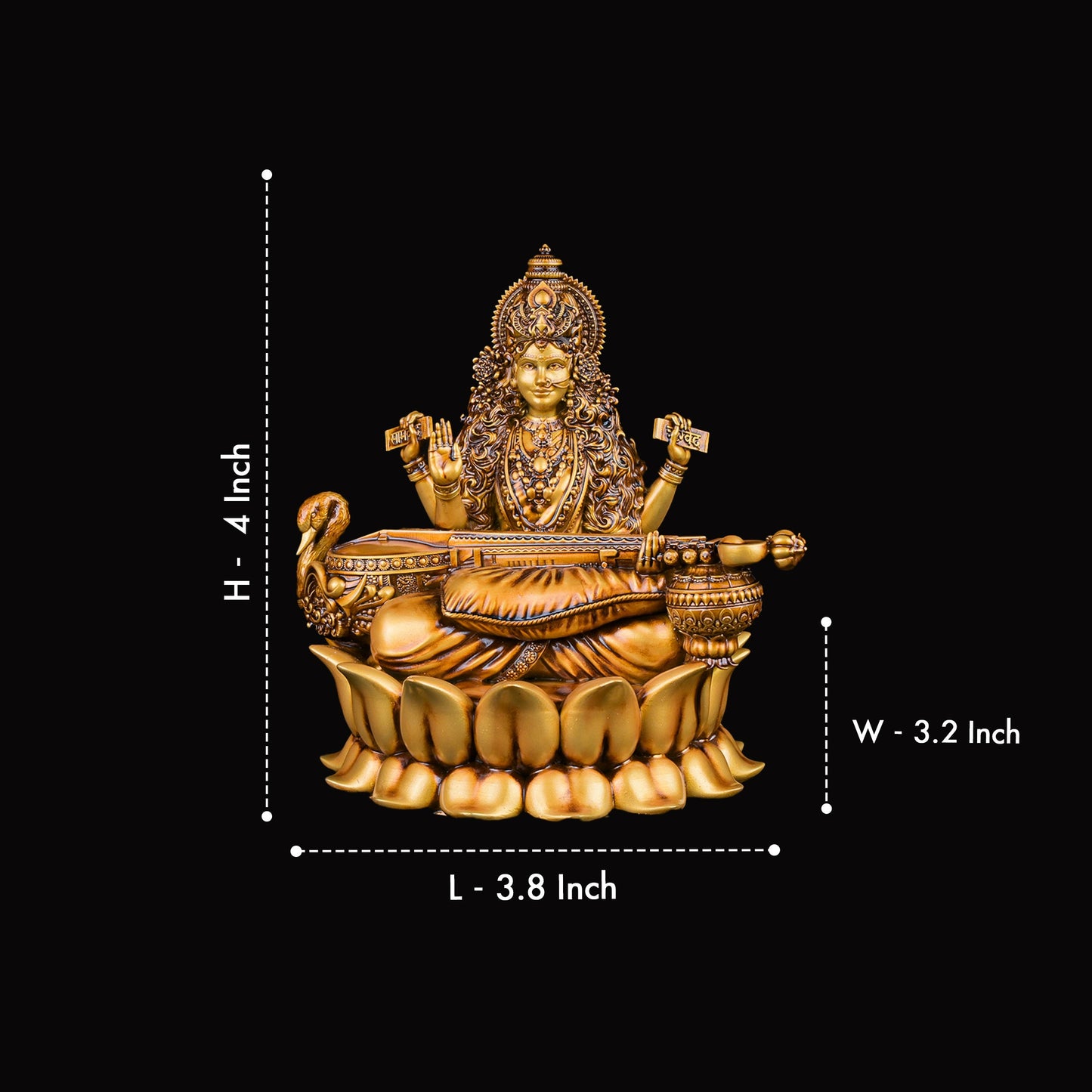 Veena Vadini Saraswati (Lotus) Car dashboard