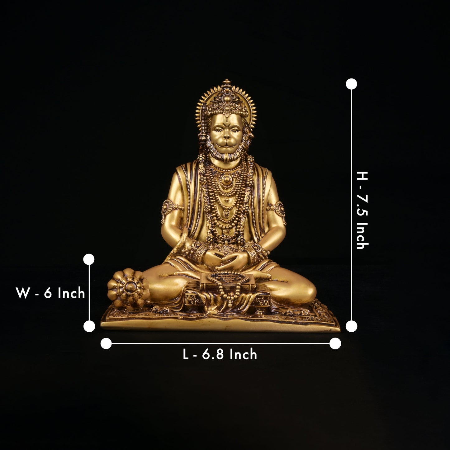 Meditating Lord Hanuman Idol