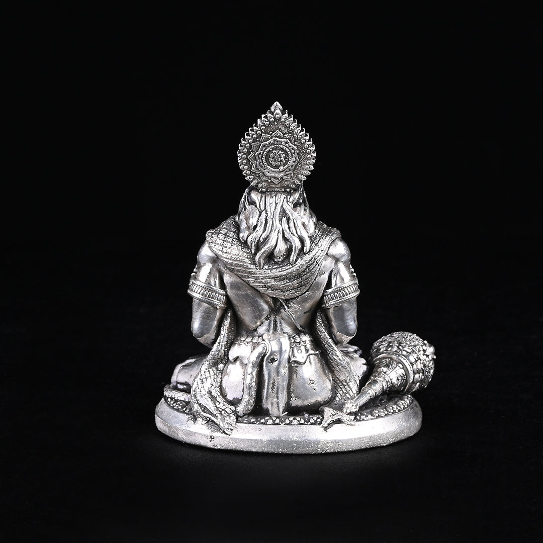 Meditating Lord Hanuman 2.0 Pure Silver