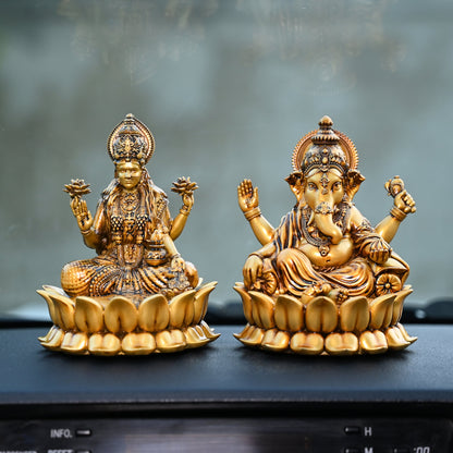 Dhanlaxmi Ganpati Bappa (Lotus) Car Dashboard