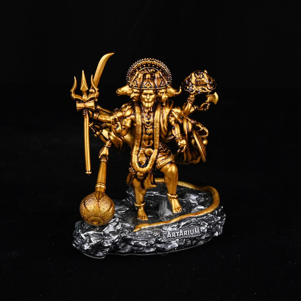 Standing Panchmukhi Hanuman Car Dashboard Idol