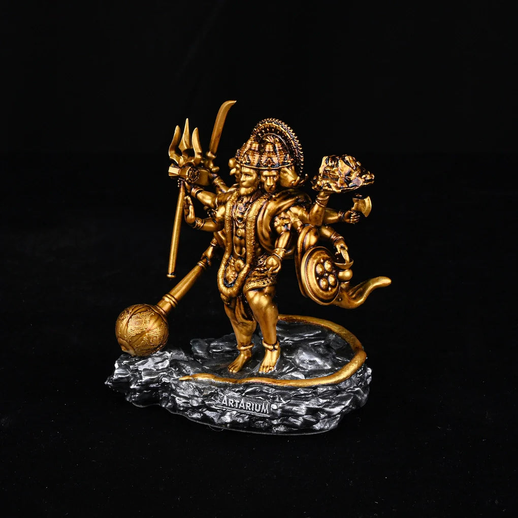 Standing Panchmukhi Hanuman Car Dashboard Idol
