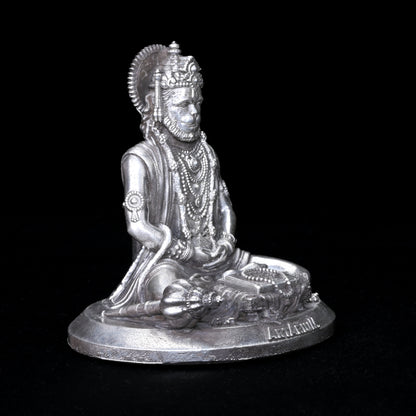 Meditating Hanumanji Pure Silver